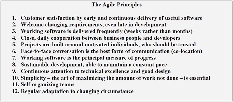 list of 12 agile principles